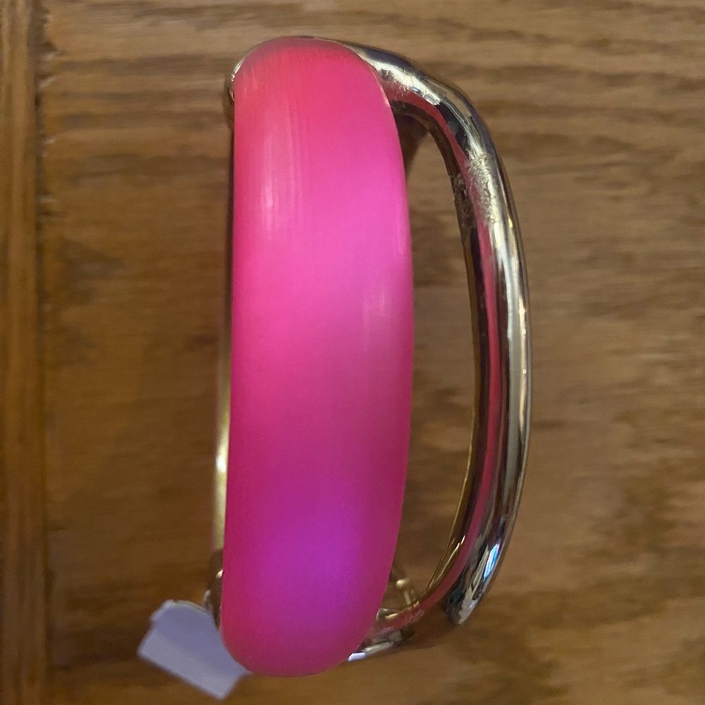 Alexis Bittar Pink and Gold Bangle Bracelet